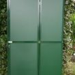 deurpaneel102x200cm  in groen alu met groene acp 3 mm  en cilinderslot