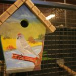 handgeschilderde vogelhuisjes