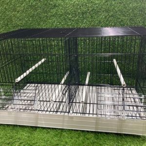 Zwarte  gepoedercoate  draadkooi b55 x d27 xh35cm