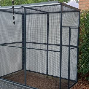 Volière b408xd107xh200cm  antraciet alu